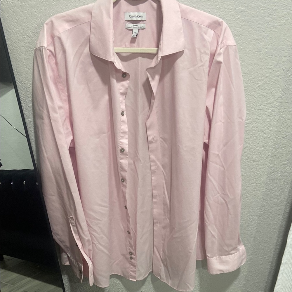 Calvin Klein Pink Casual Button Down Shirt